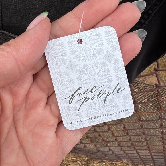 Free People Lennox Black Wash Denim Skinny Utility Jumpsuit, L NWT $148 - Picture 8 of 8